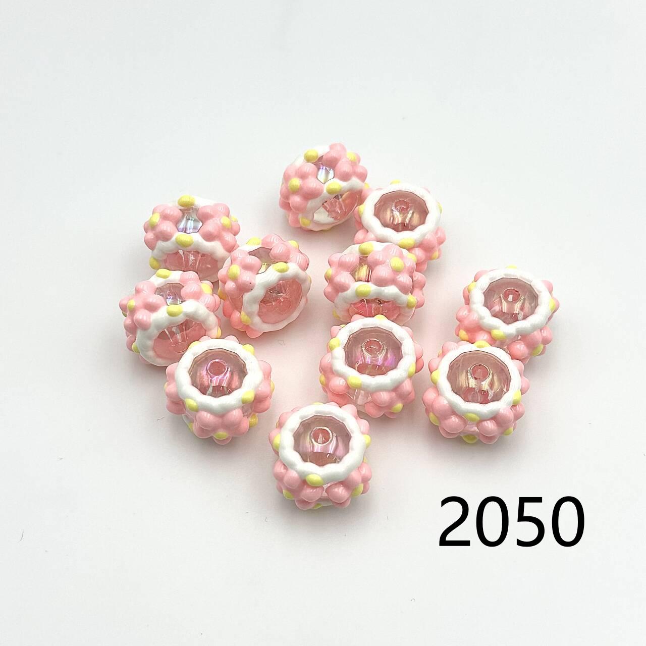 ❤ 新作 ❤ 高品質ペイントビーズ DIY ハンドメイド（通し穴付き）2046~2070