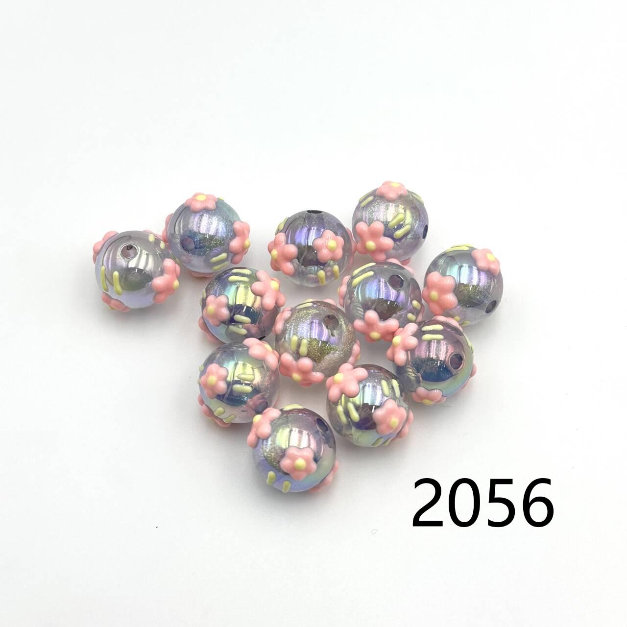 ❤ 新作 ❤ 高品質ペイントビーズ DIY ハンドメイド（通し穴付き）2046~2070