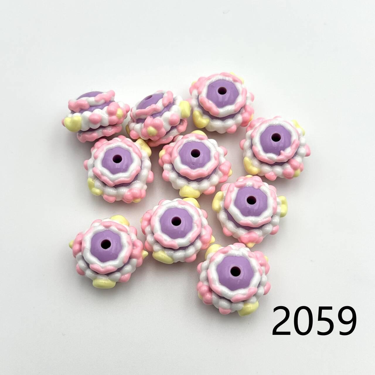 ❤ 新作 ❤ 高品質ペイントビーズ DIY ハンドメイド（通し穴付き）2046~2070