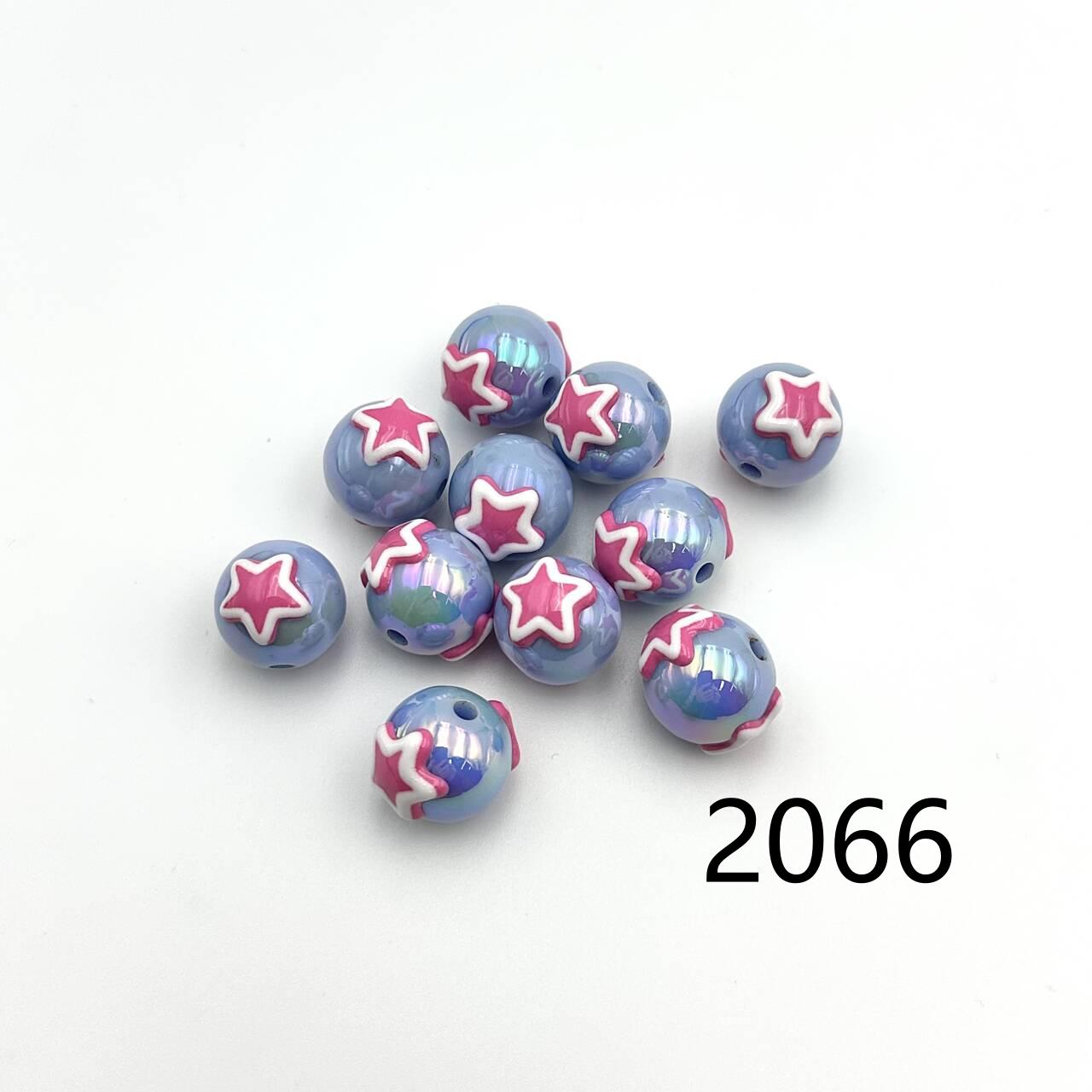 ❤ 新作 ❤ 高品質ペイントビーズ DIY ハンドメイド（通し穴付き）2046~2070
