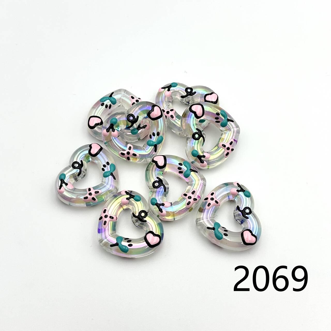 ❤ 新作 ❤ 高品質ペイントビーズ DIY ハンドメイド（通し穴付き）2046~2070