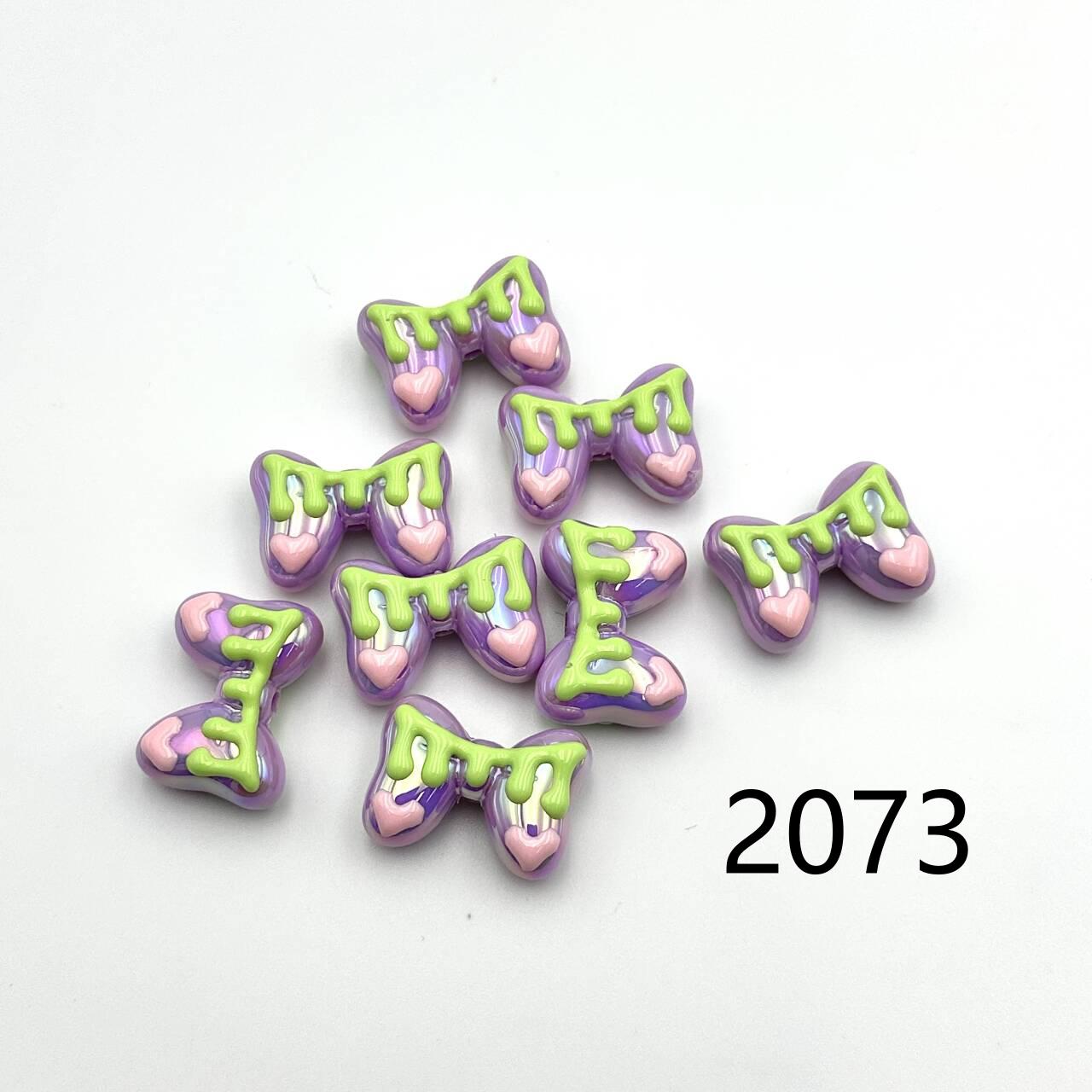 ❤ 新作 ❤ 高品質ペイントビーズ DIY ハンドメイド（通し穴付き）2071~2088