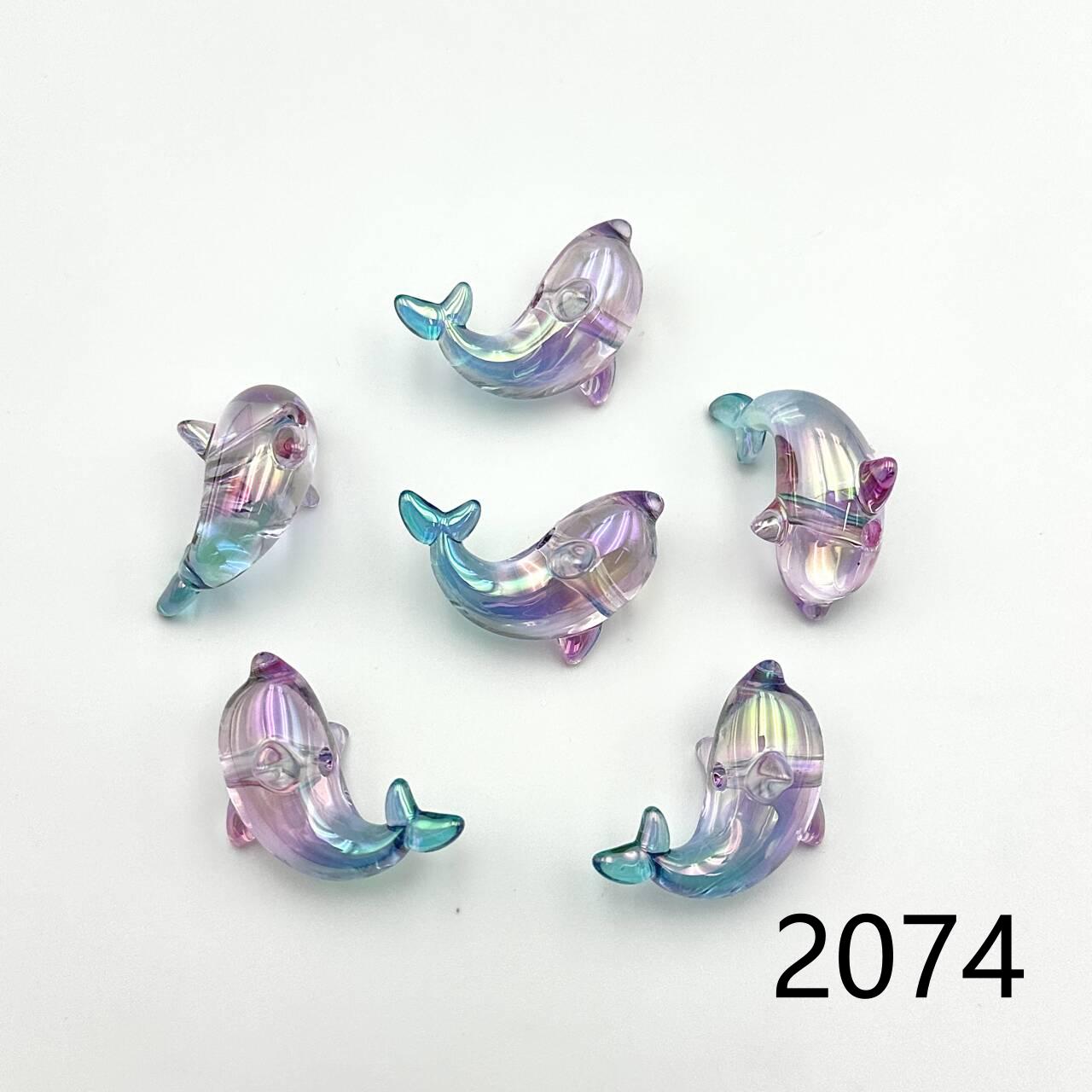 ❤ 新作 ❤ 高品質ペイントビーズ DIY ハンドメイド（通し穴付き）2071~2088