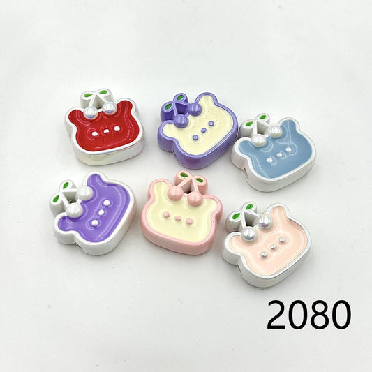 ❤ 新作 ❤ 高品質ペイントビーズ DIY ハンドメイド（通し穴付き）2071~2088